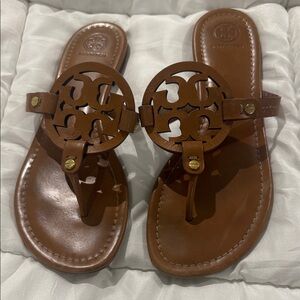 Tory Burch Tan Leather Miller sandal